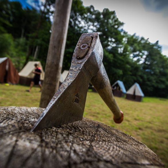 Grinding an axe head Canada BC